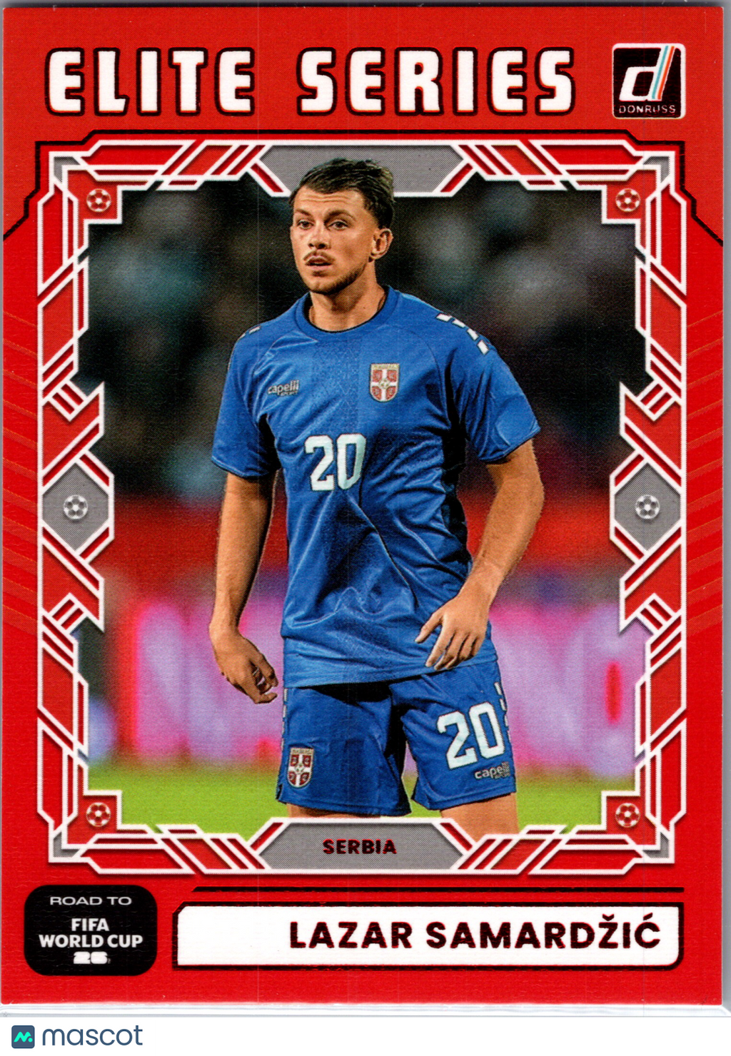 2025 Panini Donruss Road to FIFA World Cup Elite Series Lazar Samardžić #7 Red