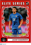 2025 Panini Donruss Road to FIFA World Cup Elite Series Lazar Samardžić #7 Red