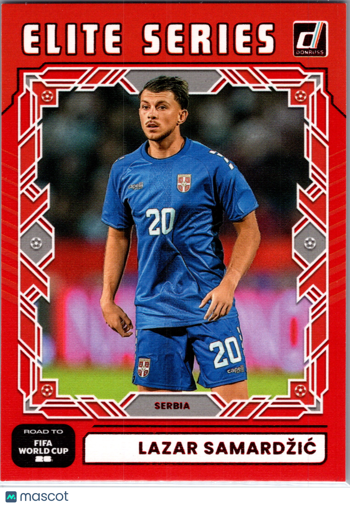 2025 Panini Donruss Road to FIFA World Cup Elite Series Lazar Samardžić #7 Red