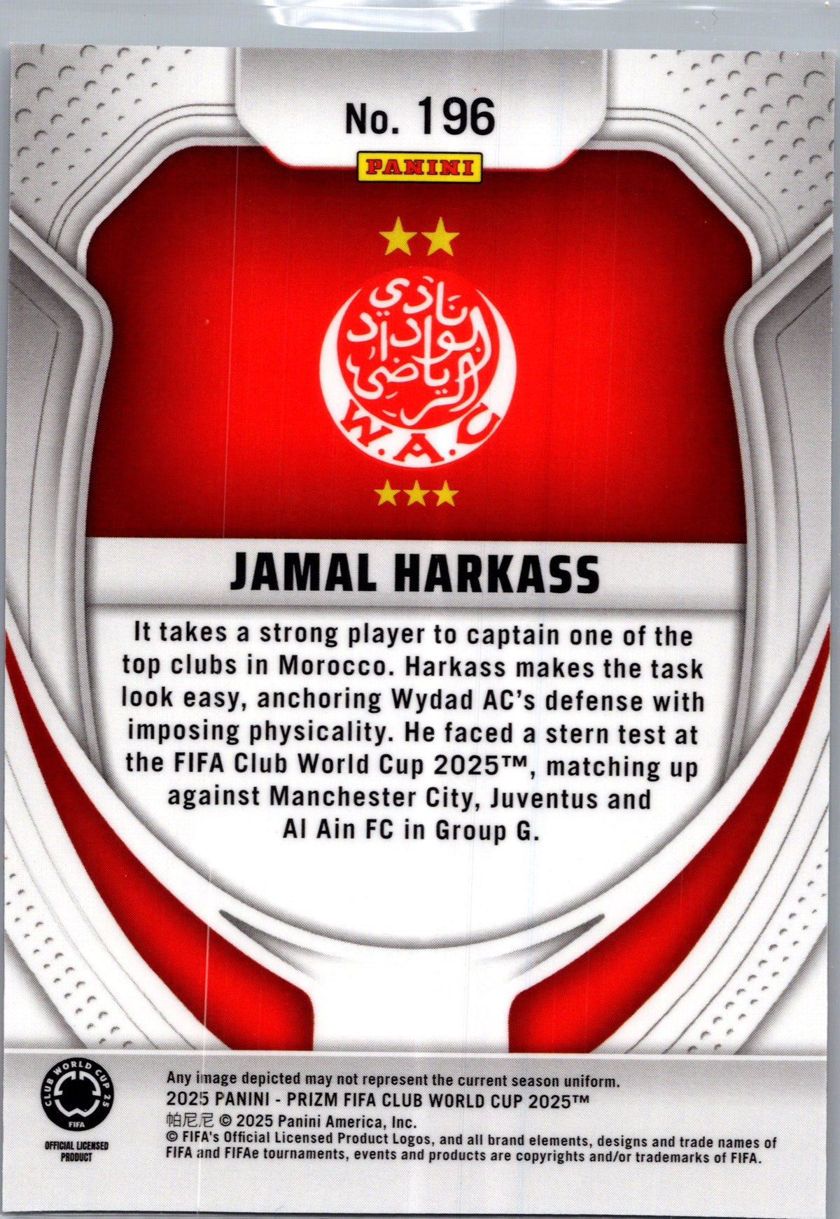 2025 Panini Prizm FIFA Club World Cup Jamal Harkass #196