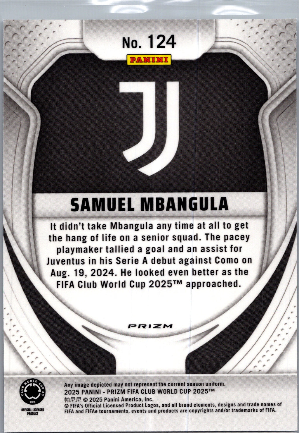 2025 Panini Prizm FIFA Club World Cup Samuel Mbangula #124 Seismic RC