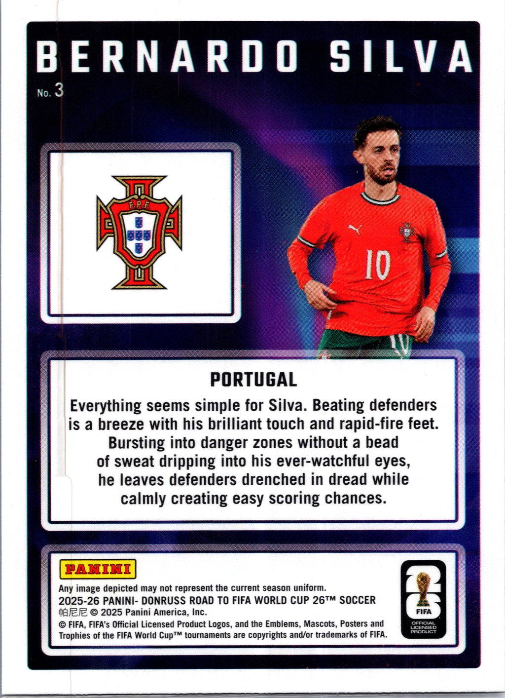 2025 Panini Donruss Road to FIFA World Cup Magicians Bernardo Silva #3