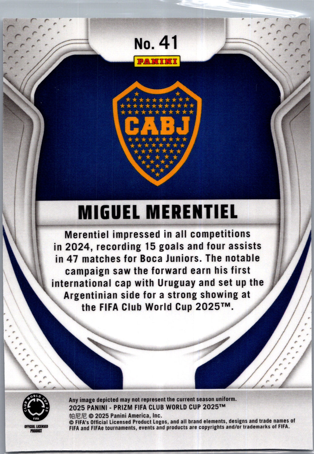 2025 Panini Prizm FIFA Club World Cup Miguel Merentiel #41