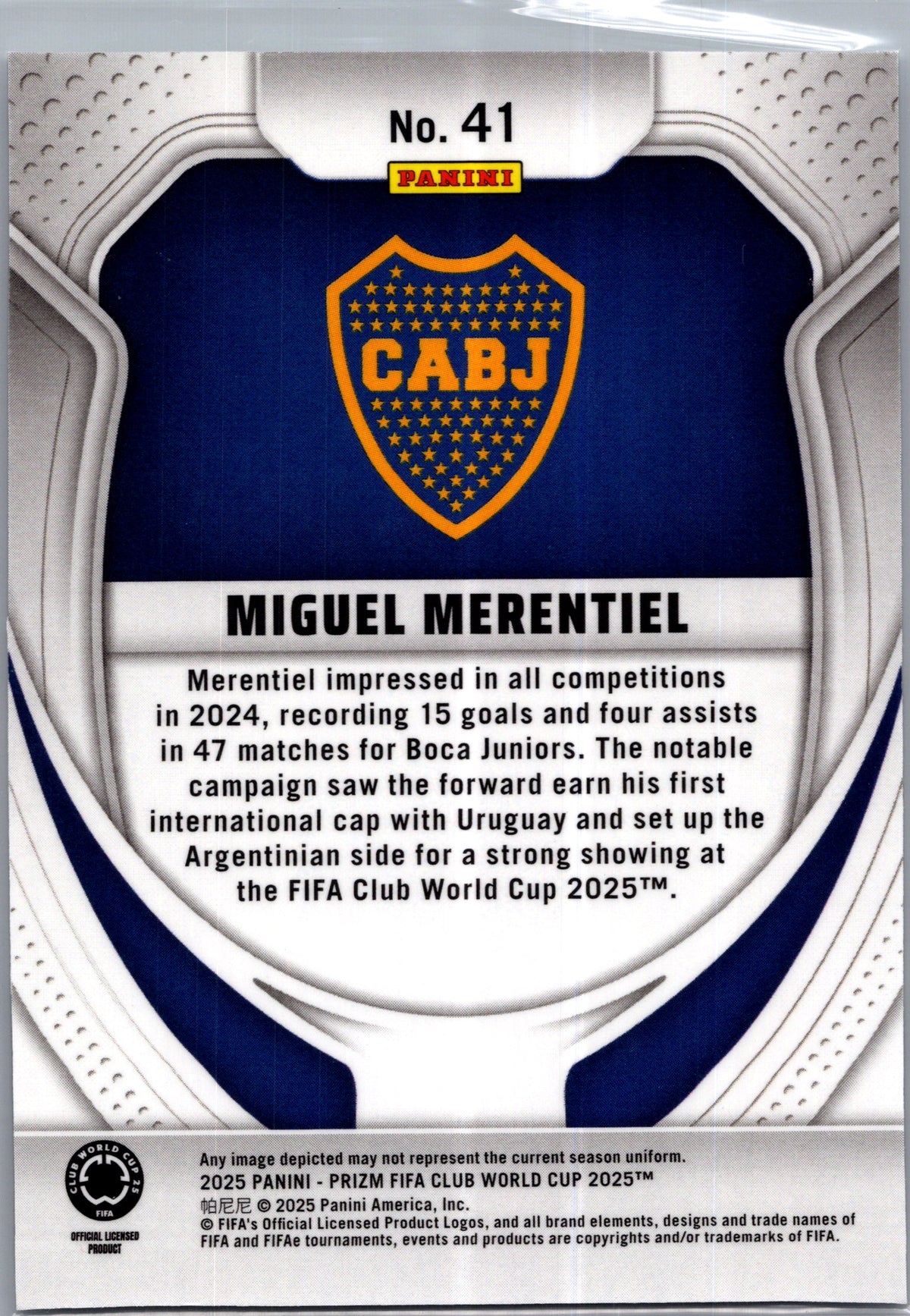 2025 Panini Prizm FIFA Club World Cup Miguel Merentiel #41