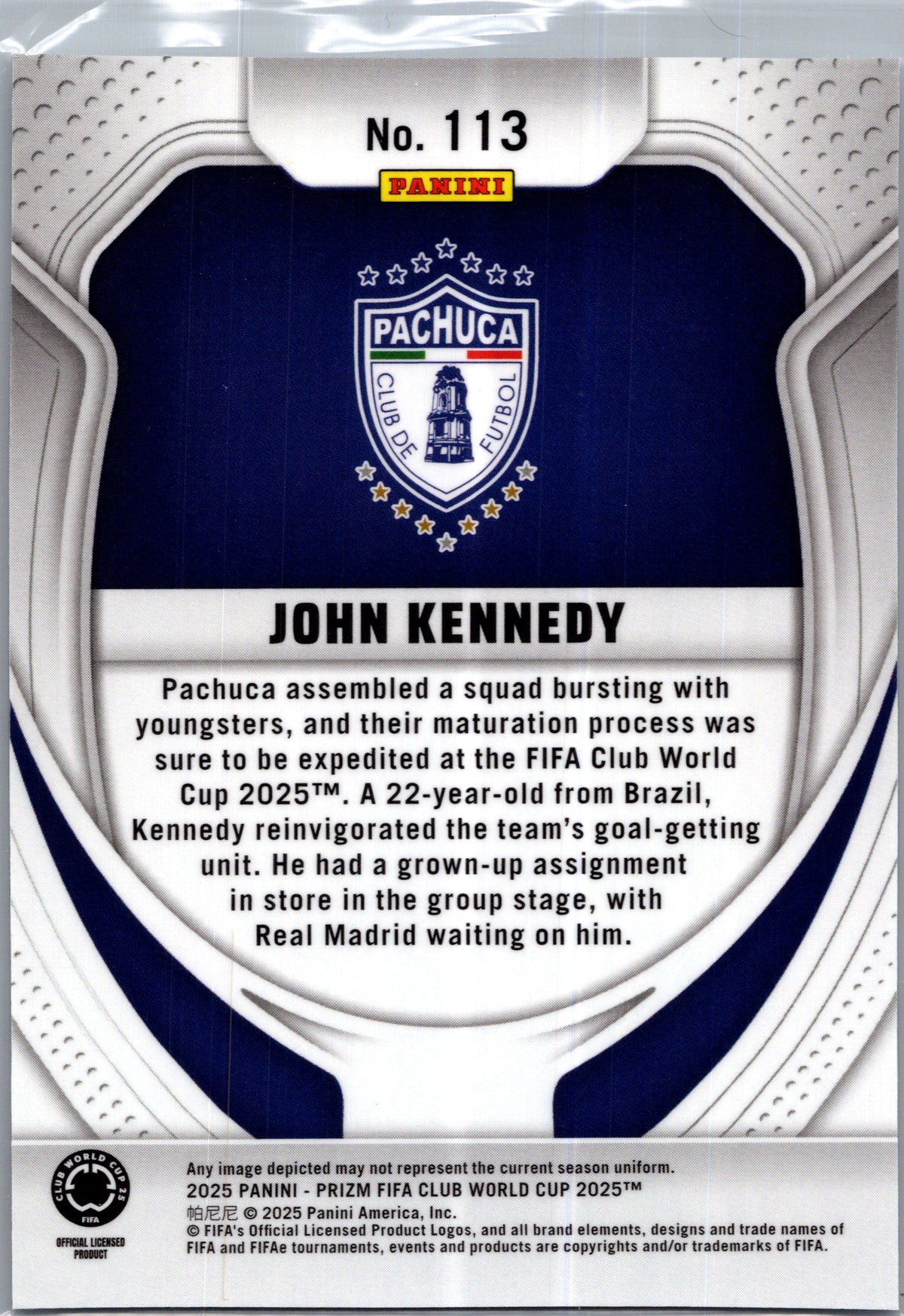 2025 Panini Prizm FIFA Club World Cup John Kennedy #113 RC