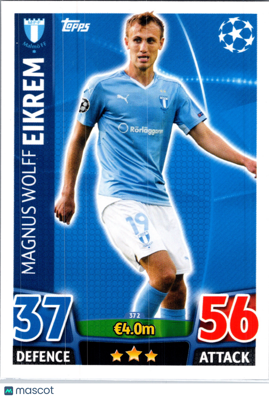 2015 Topps Match Attax UEFA Champions League Magnus Wolff Eikrem #372