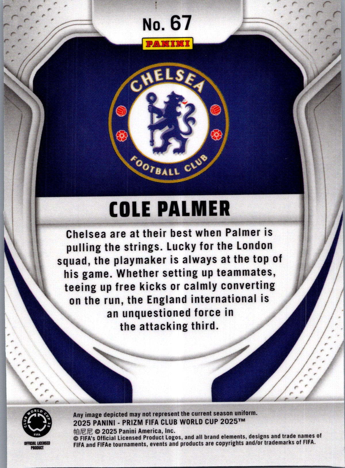 2025 Panini Prizm FIFA Club World Cup Cole Palmer #67