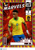 2025 Panini Donruss Road to FIFA World Cup Net Marvels Vini Jr. Vinicius Junior #18 Red Foil