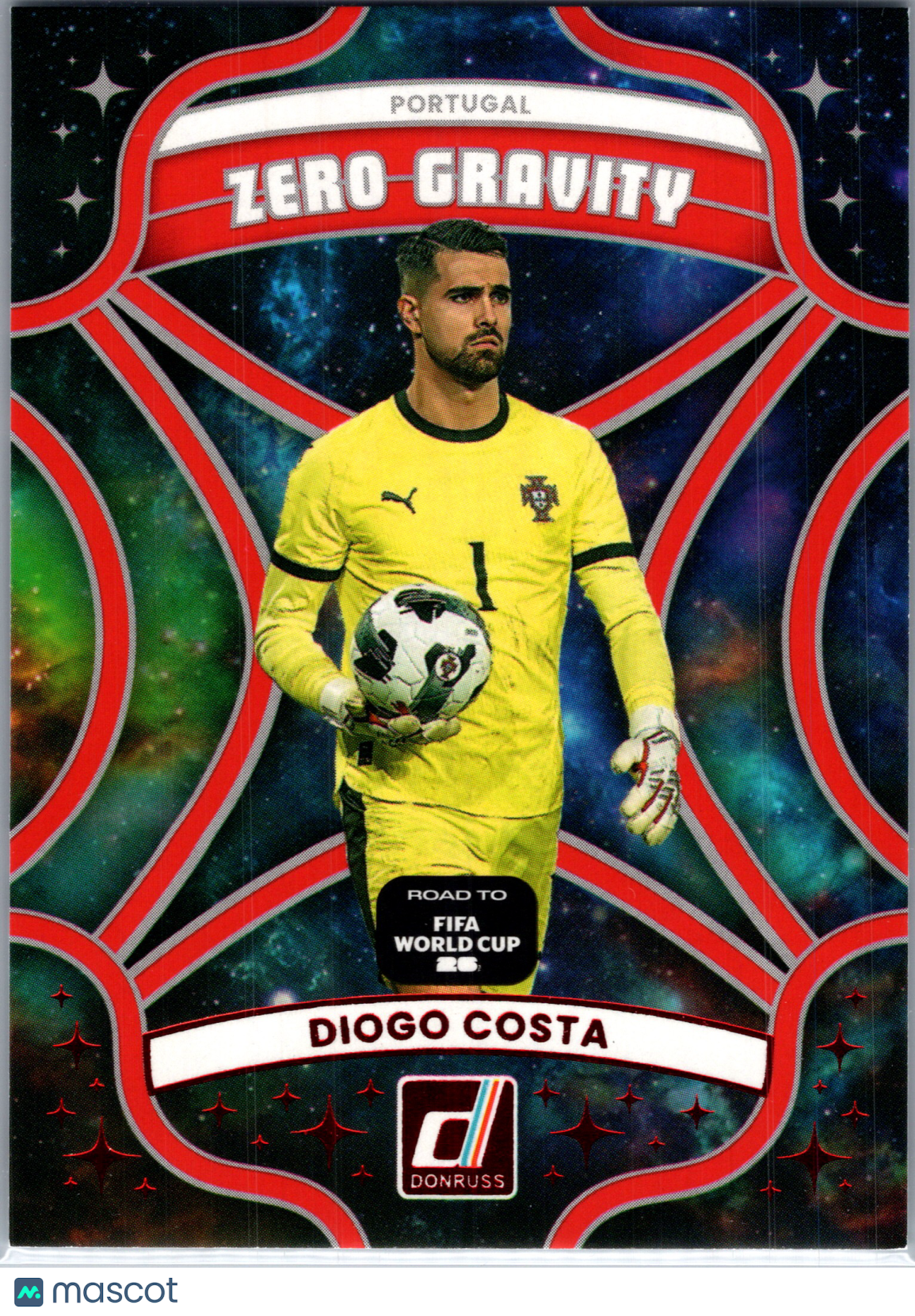 2025 Panini Donruss Road to FIFA World Cup 26 Zero Gravity Diogo Costa #5 Red