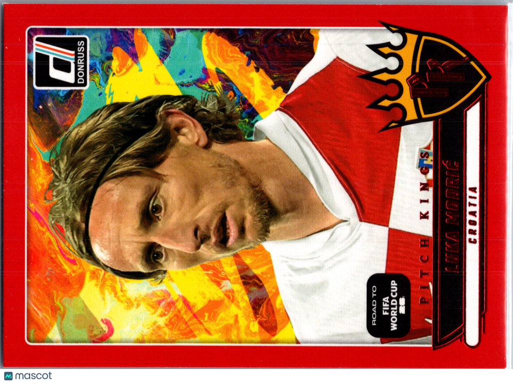 2025 Panini Donruss Road to FIFA World Cup Pitch Kings Luka Modrić #15 Red