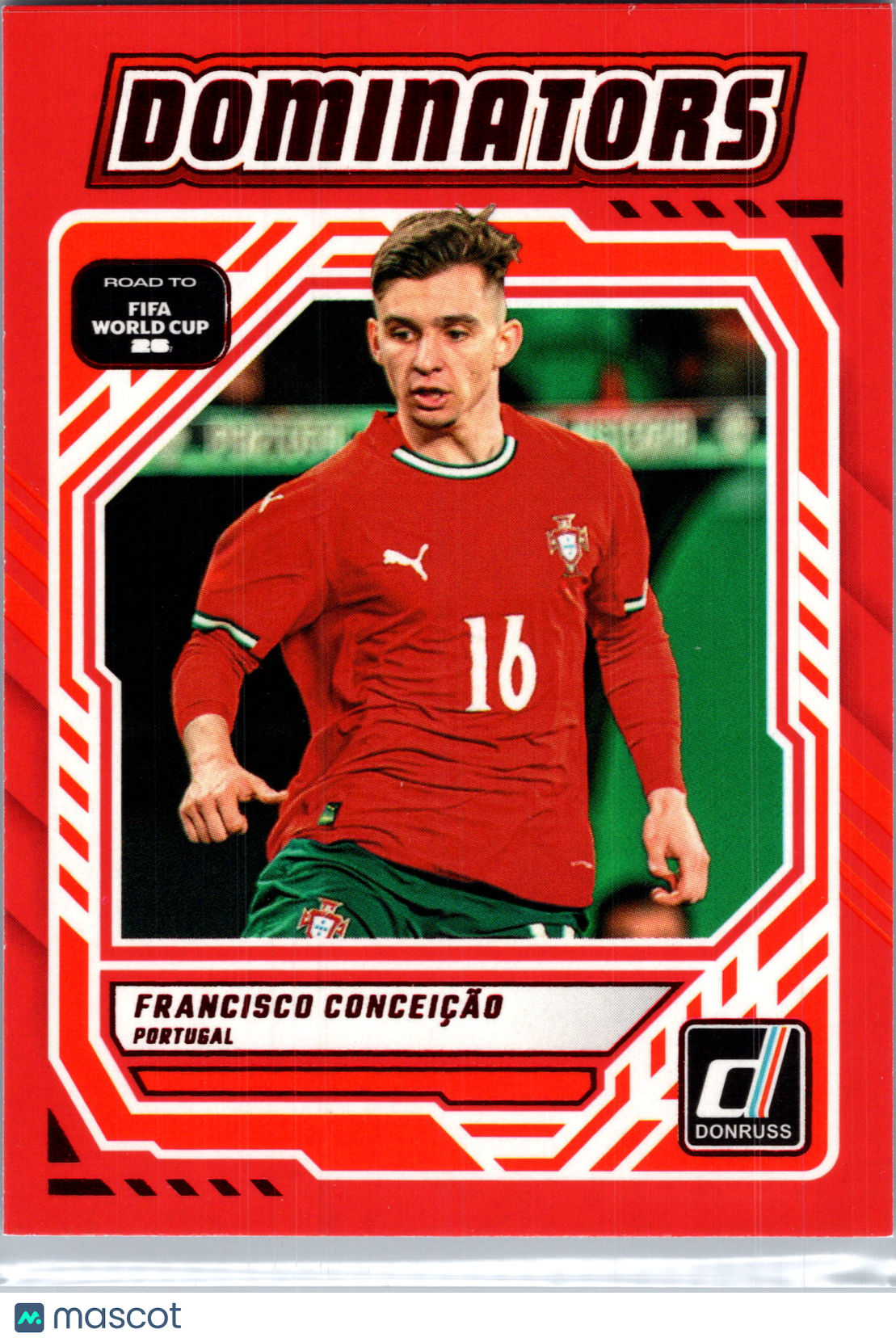2025 Panini Donruss Road to FIFA World Cup Soccer Dominators Francisco Conceição #4 Red
