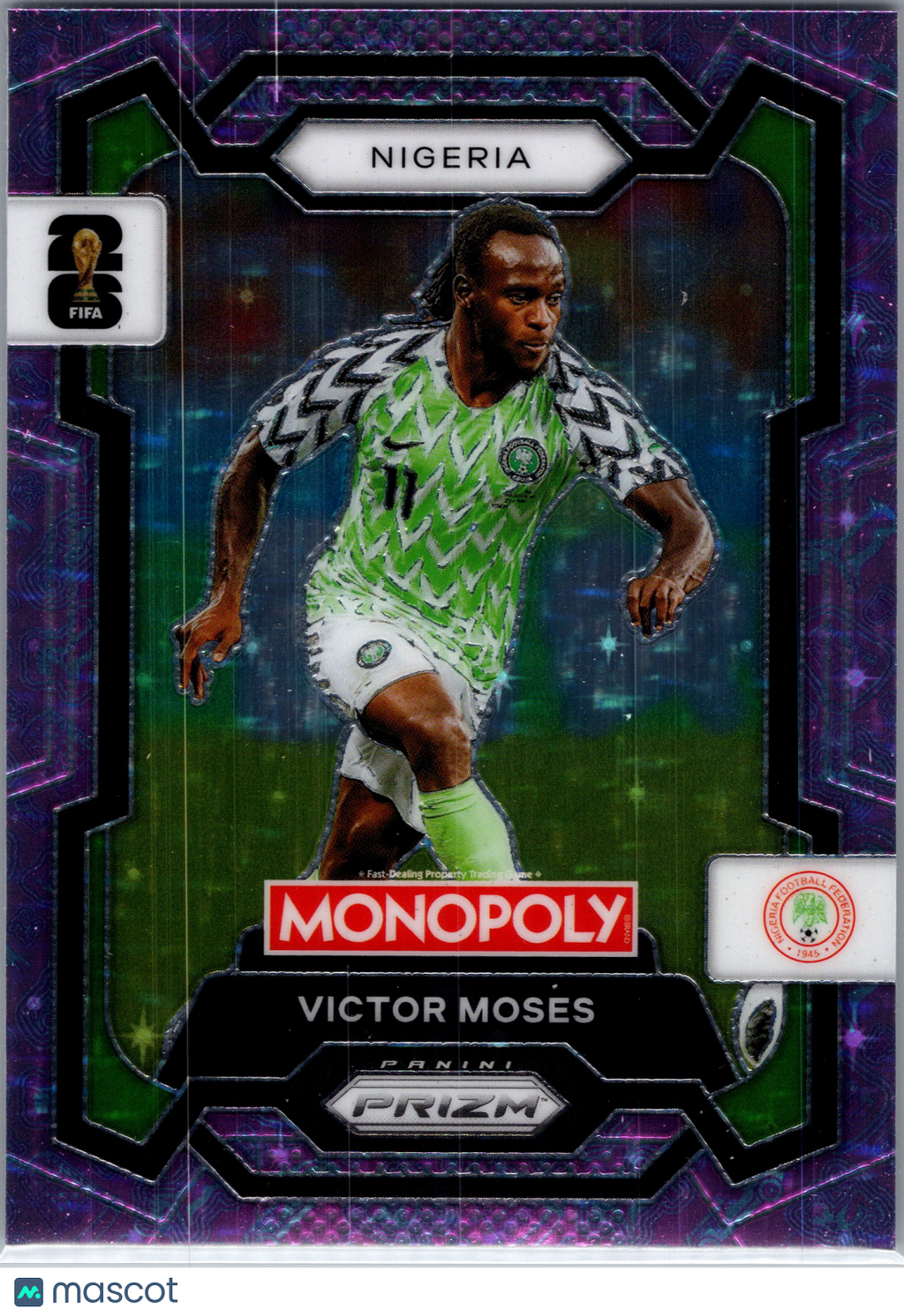 2026 Panini Monopoly Prizm FIFA World Cup 26 Victor Moses #79 Purple
