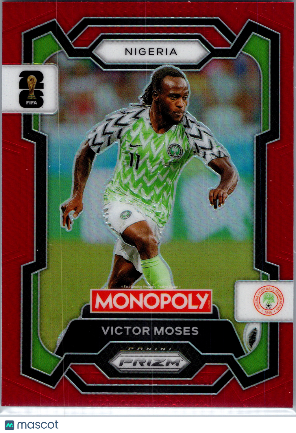 2026 Panini Monopoly Prizm FIFA World Cup 26 Victor Moses #79 Red