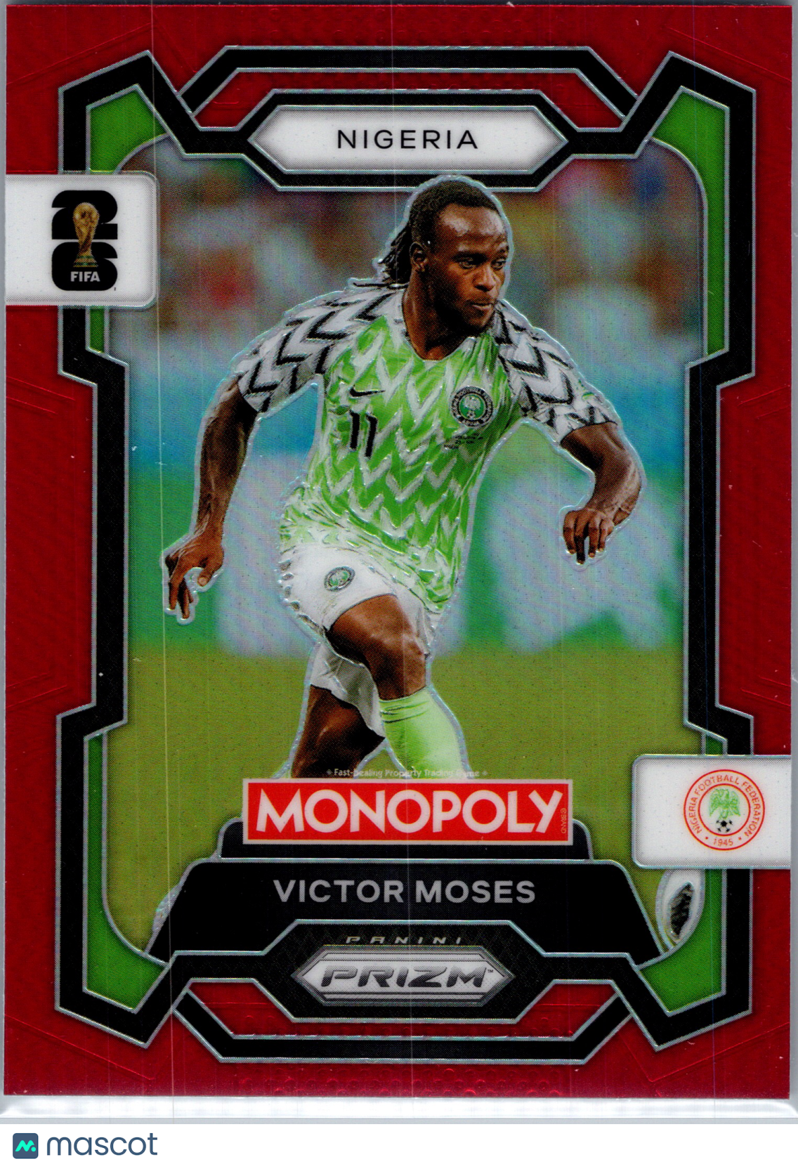 2026 Panini Monopoly Prizm FIFA World Cup 26 Victor Moses #79 Red