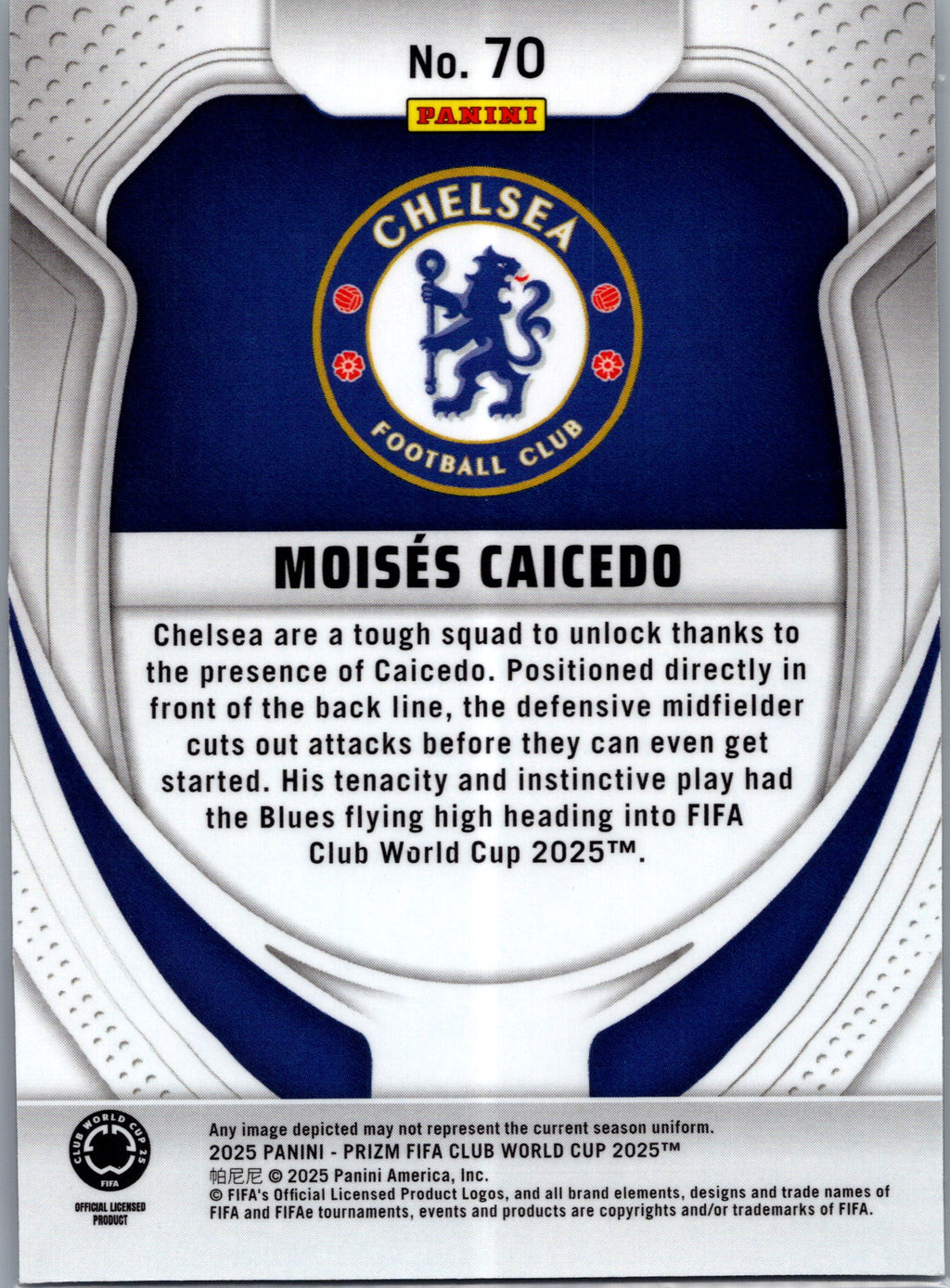 2025 Panini Prizm FIFA Club World Cup Moisés Caicedo #70