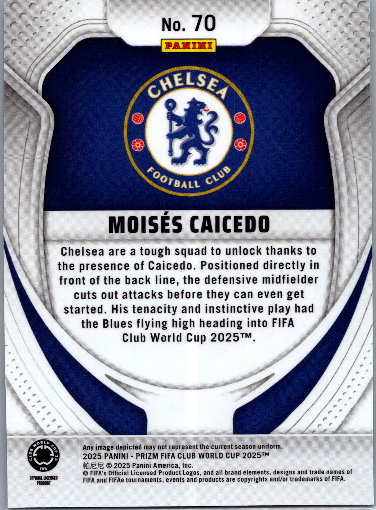 2025 Panini Prizm FIFA Club World Cup Moisés Caicedo #70