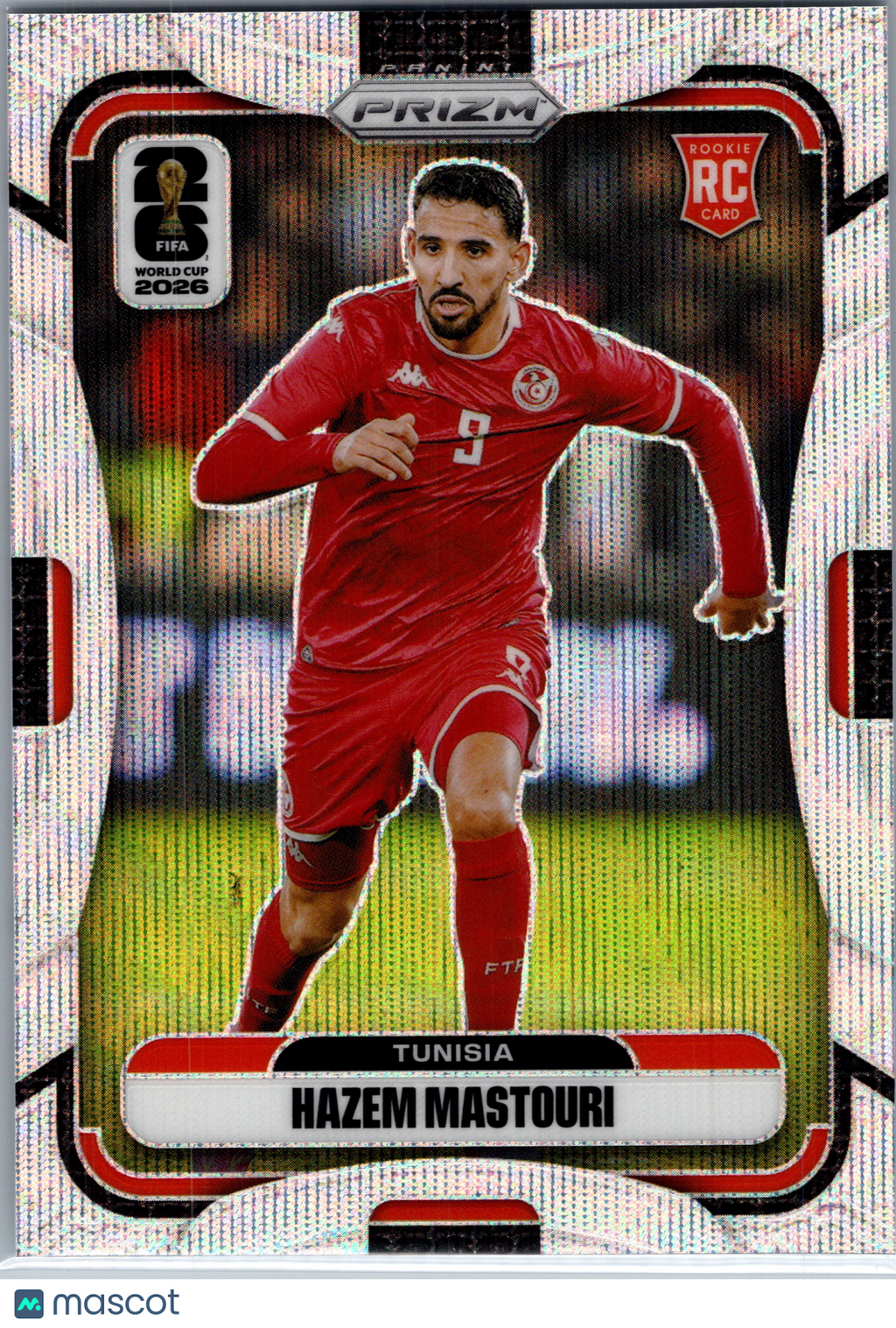 2026 Panini Prizm FIFA World Cup Soccer Hazem Mastouri #429 Silver RC