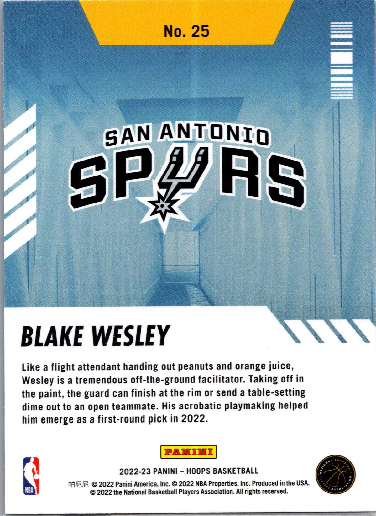 2022 Panini Hoops Arriving Now Blake Wesley #25