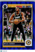 2024 Panini NBA Hoops Premium Stock Myles Turner #183 Blue Wave /99