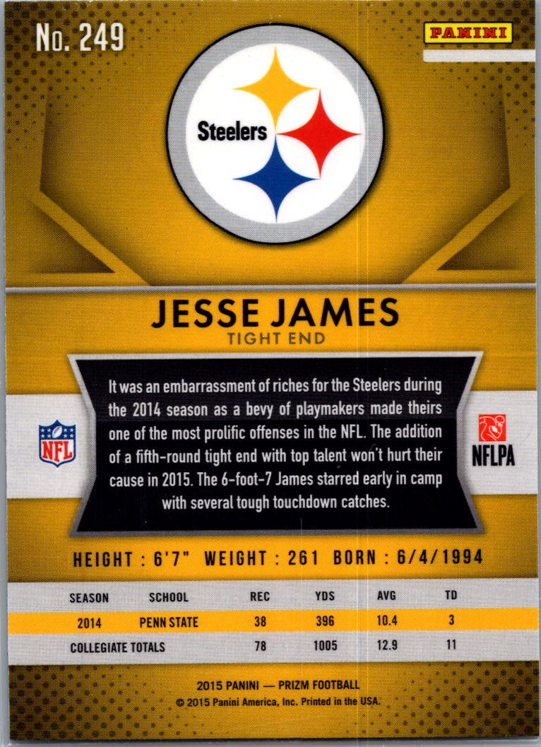 2015 Panini Prizm Jesse James #249 RC