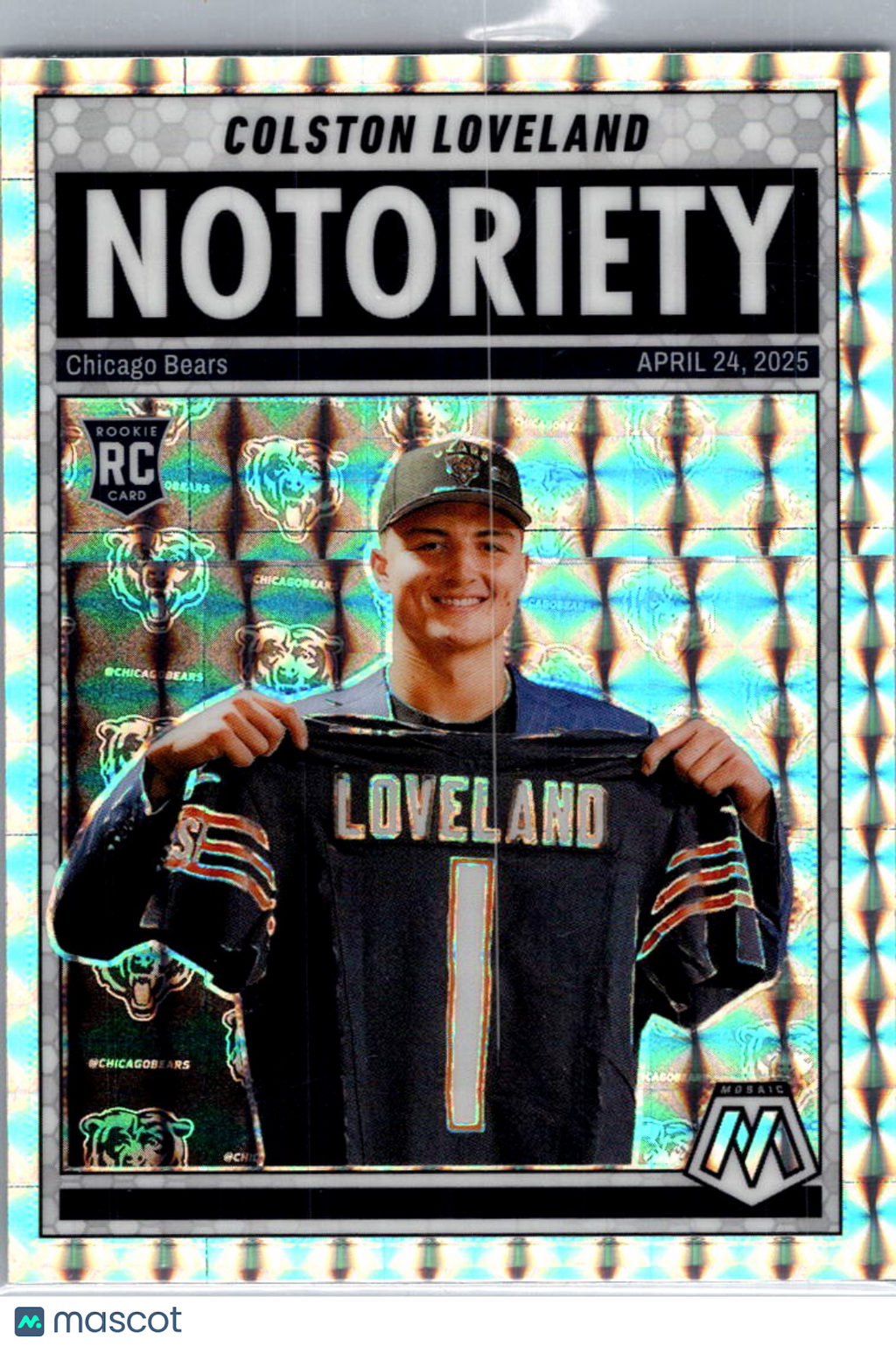 2025 Panini Mosaic Football Notoriety Colston Loveland #24 Prizm