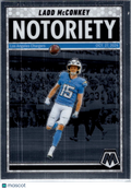 2025 Panini Mosaic Football Notoriety 2nd Edition Ladd McConkey #2 Prizm