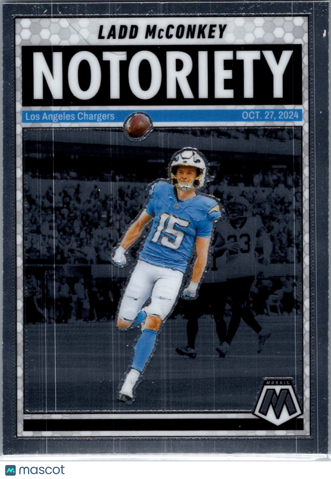 2025 Panini Mosaic Football Notoriety 2nd Edition Ladd McConkey #2 Prizm