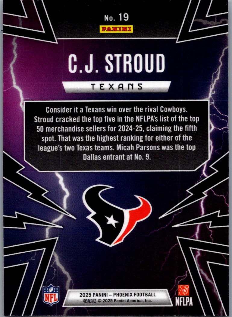2025 Panini Phoenix Thunderbirds C.J. Stroud #19