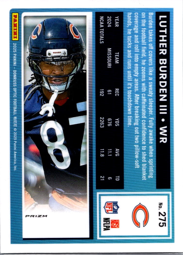 2025 Panini Donruss Optic Luther Burden III #275 Silver