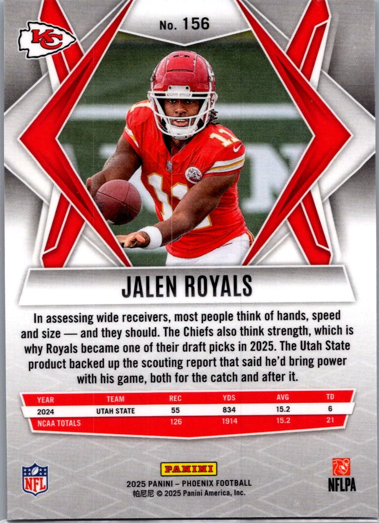 2025 Panini Phoenix Jalen Royals #156 RC