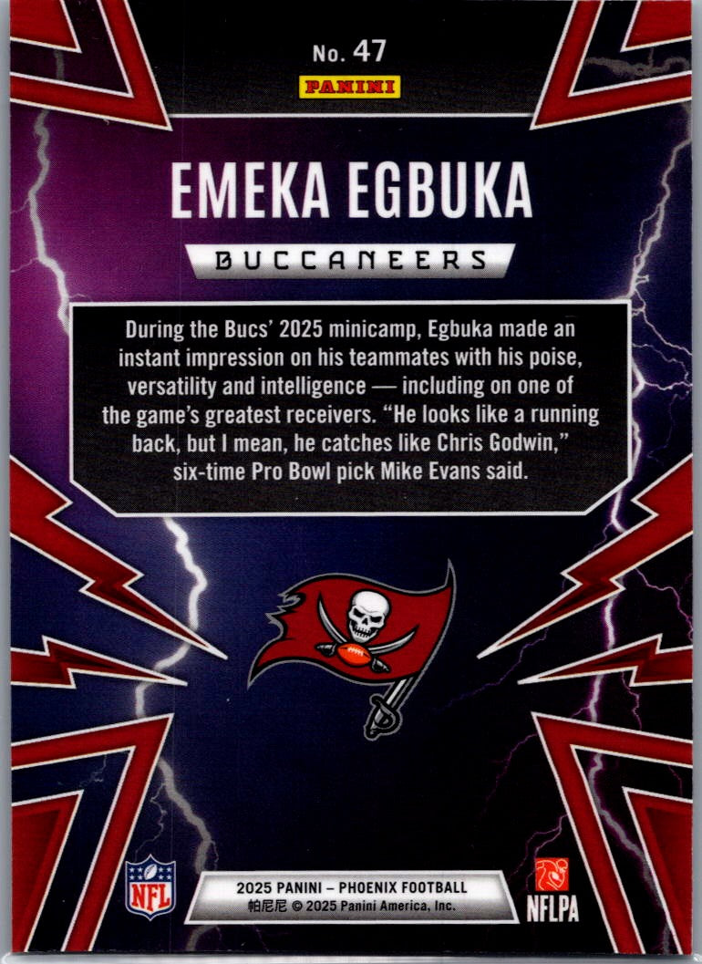 2025 Panini Phoenix Football Thunderbirds Emeka Egbuka #47 RC