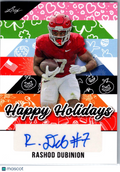 2025 Leaf Happy Holidays Rashod Dubinion #BA-RD1 Auto