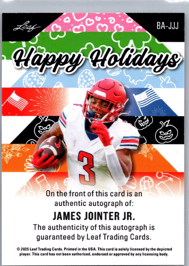 2025 Leaf Happy Holidays James Jointer Jr. #BA-JJJ Auto