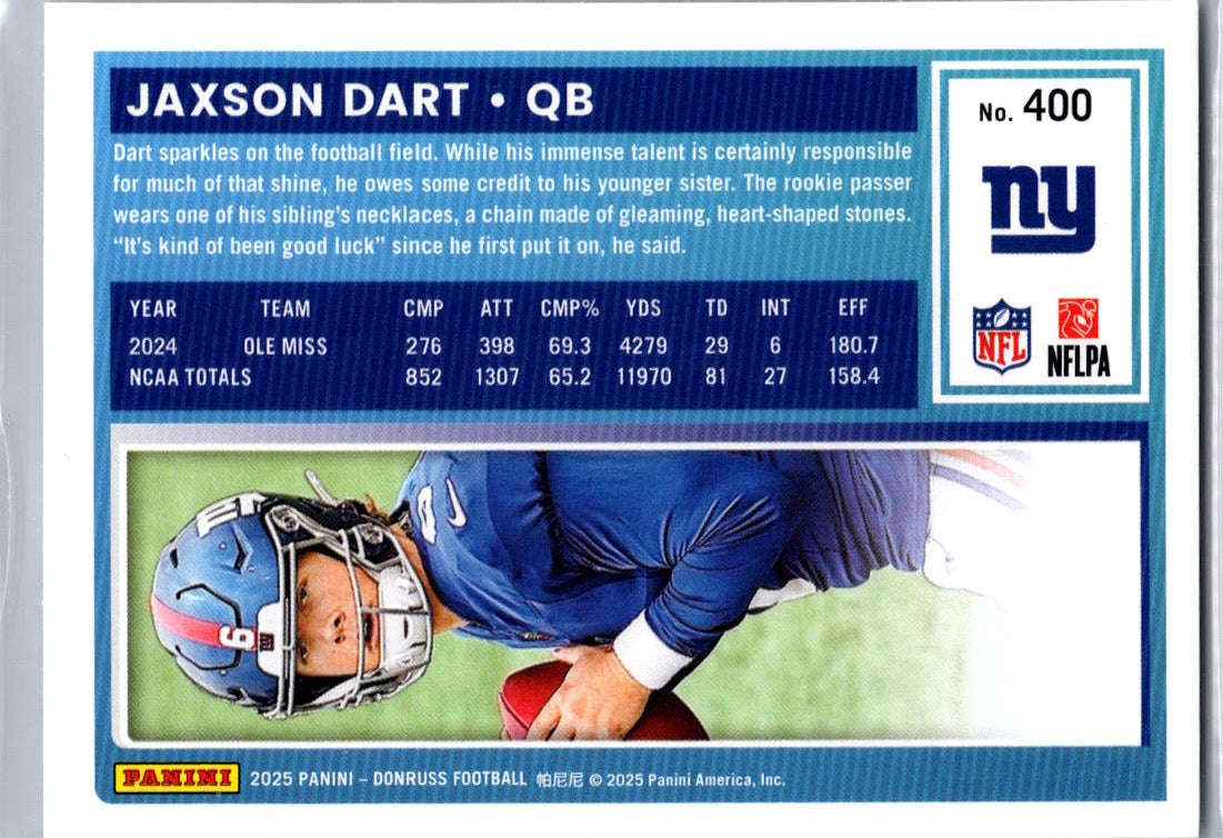 2025 Donruss Jaxson Dart #400