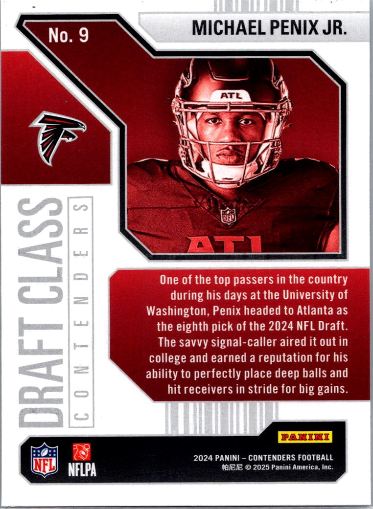 2025 Panini Contenders Draft Class Michael Penix Jr. #9