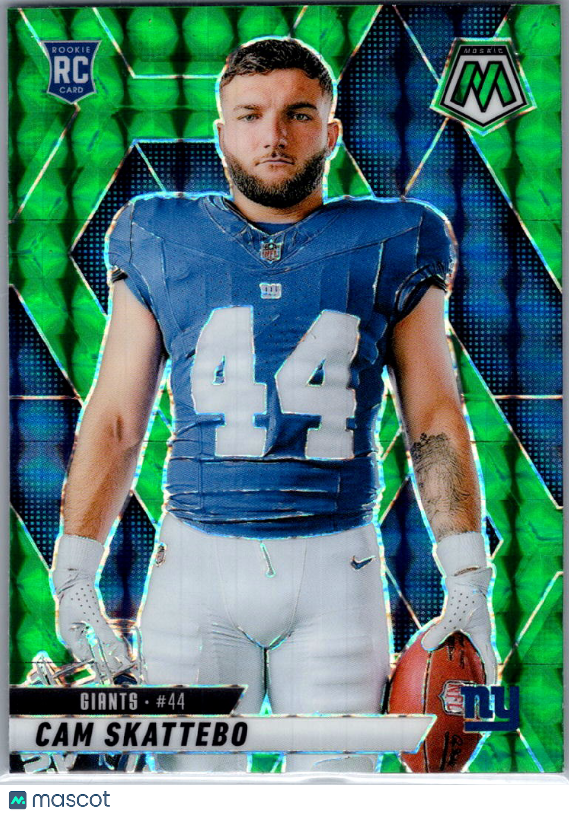 2025 Panini Mosaic Football Cam Skattebo #271 Green RC