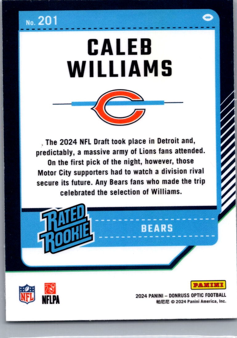 2024 Donruss Optic Caleb Williams #201