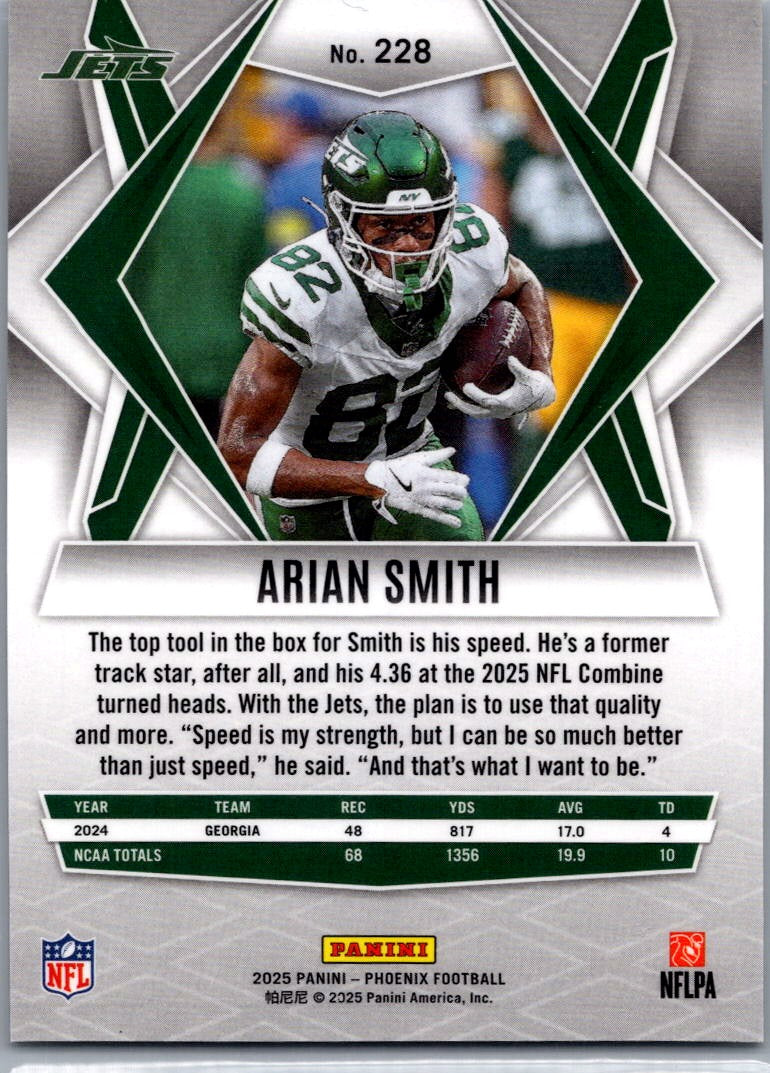 2025 Panini Phoenix Arian Smith #228 RC