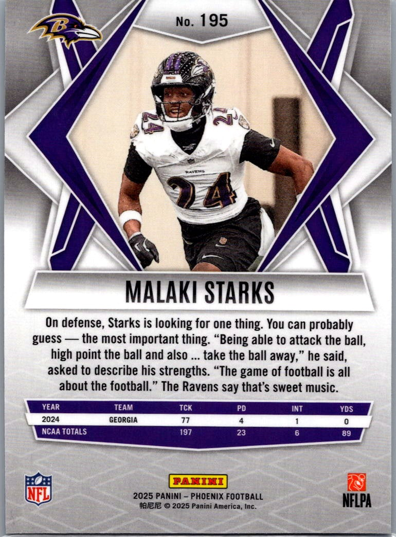 2025 Panini Phoenix Malaki Starks #195 RC