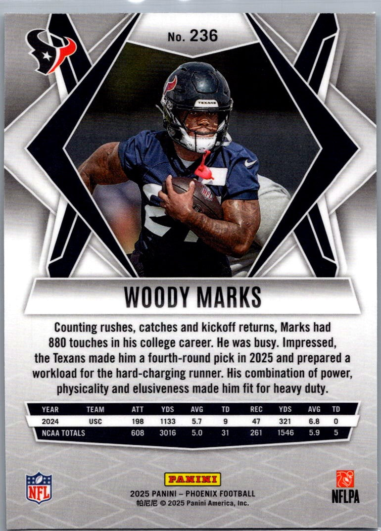 2025 Panini Phoenix Woody Marks #236 RC