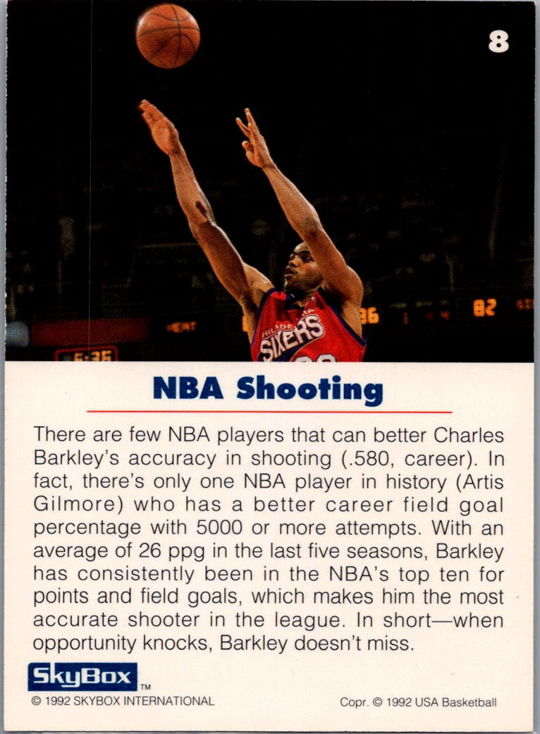 1992 SkyBox USA Basketball Charles Barkley #8