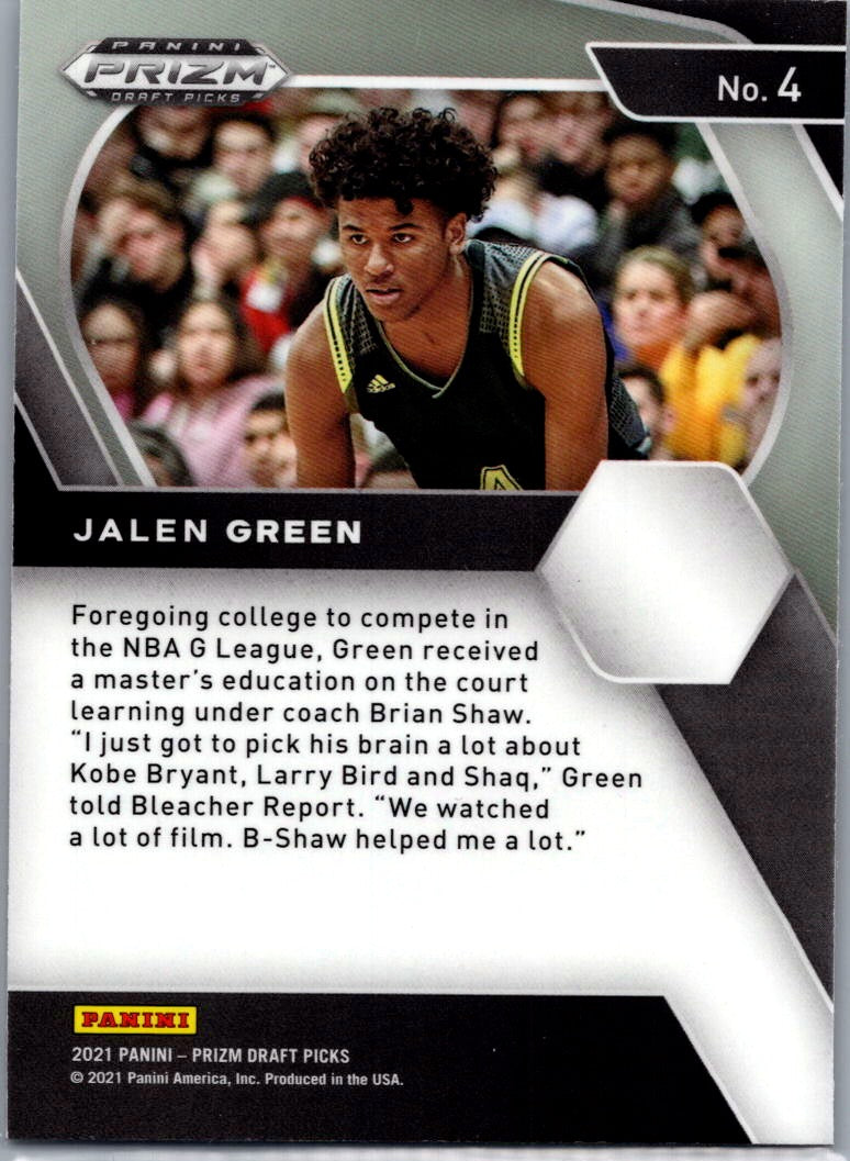 2021 Panini Prizm Draft Picks Jalen Green #4