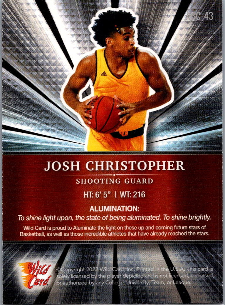 2022 Wild Card Alumination Josh Christopher #JC-43