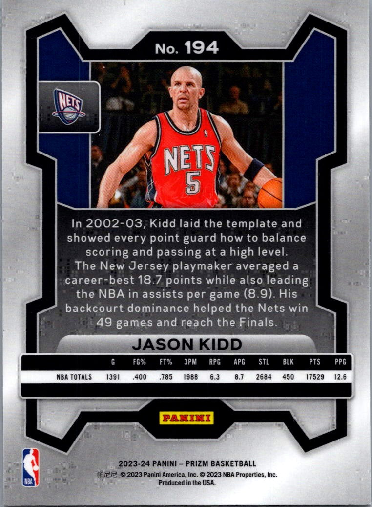 2023 Panini Prizm Jason Kidd #194