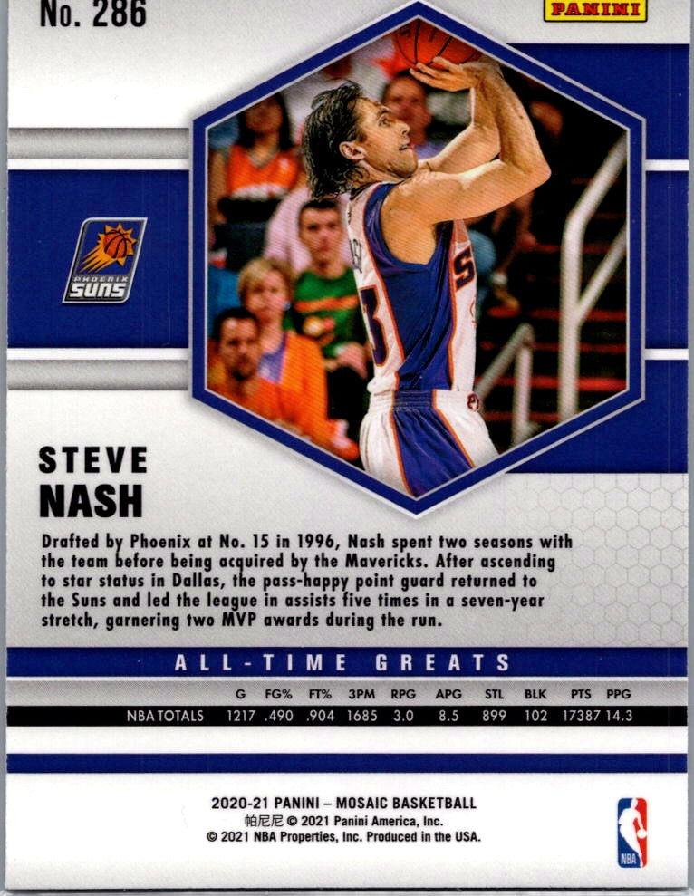 2021 Panini Mosaic Basketball Steve Nash #286