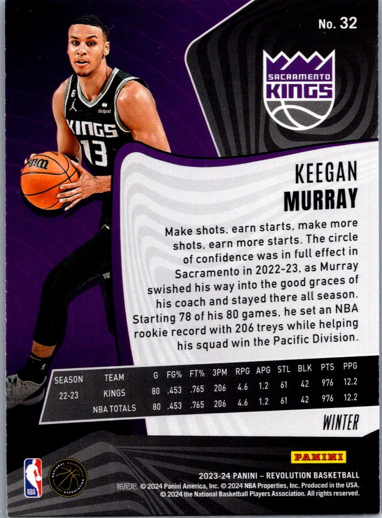 2024 Panini Revolution Winter Keegan Murray #32 Winter