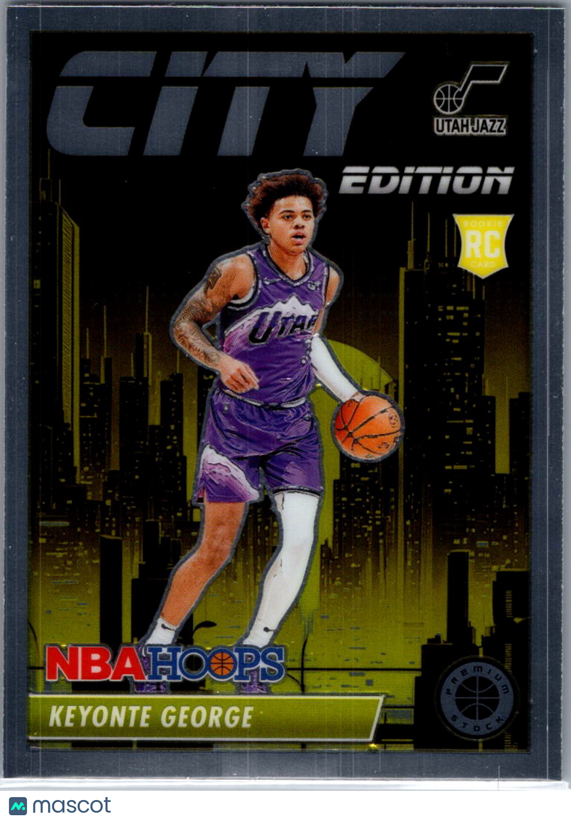 2024 Panini NBA Hoops Premium Stock City Edition Keyonte George #16 RC