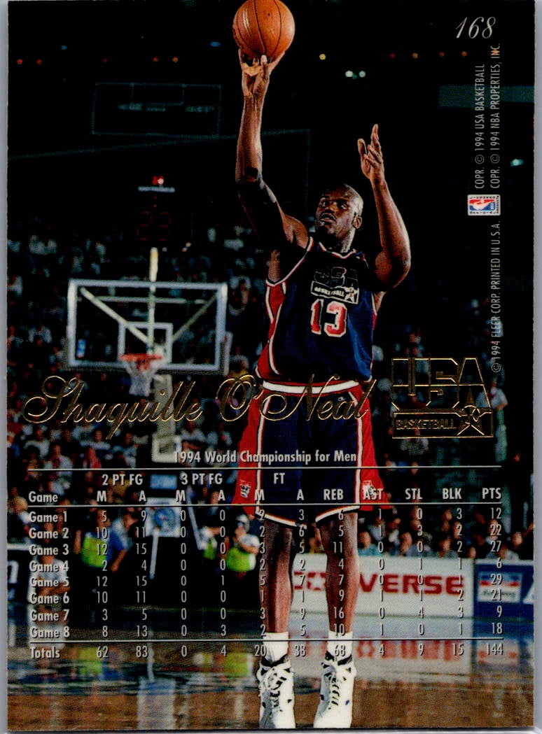 1994 Fleer Flair USA Basketball Shaquille O'Neal #168