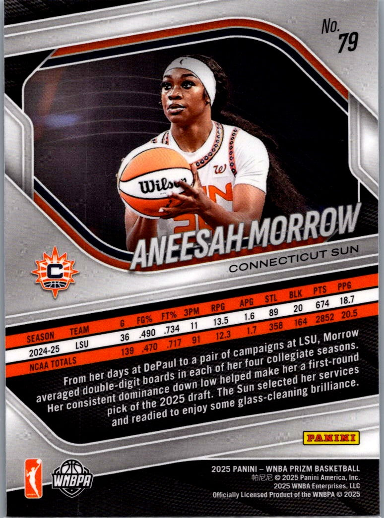 2025 Panini Prizm WNBA Aneesah Morrow #79 RC