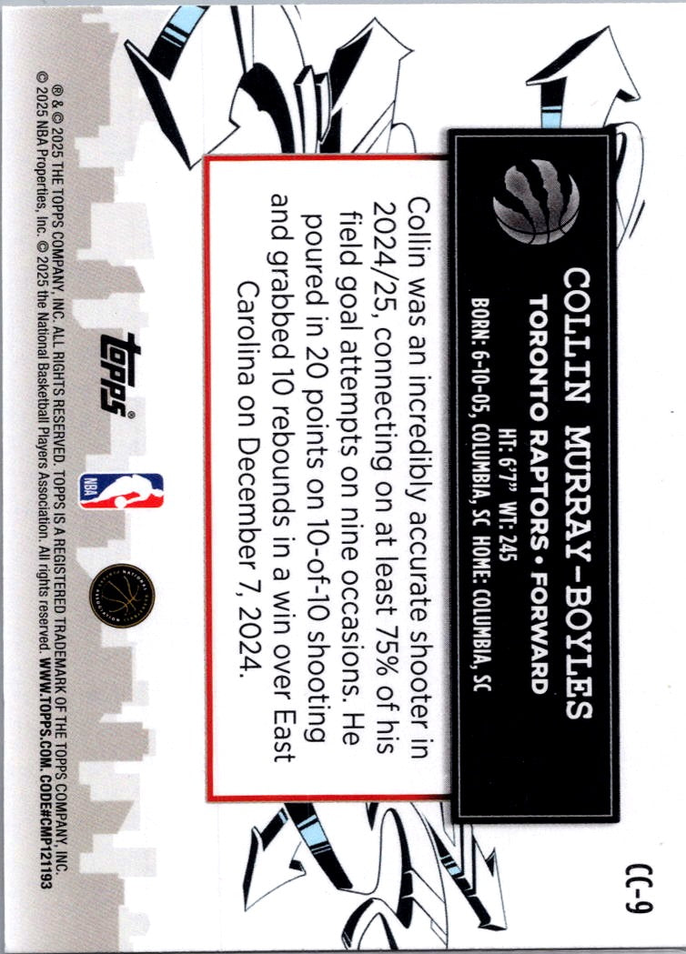 2025 Topps Clutch City Prospects Collin Murray-Boyles #CC-9 RC